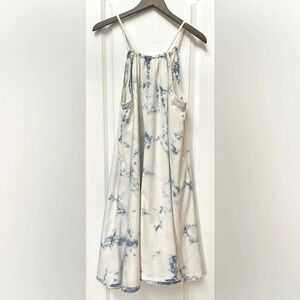 Anthropologie/Holding Horses Chambray Denim, Halter Trapeze Dress